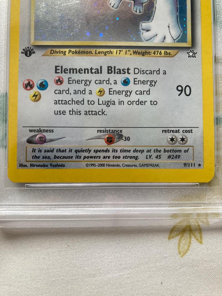 Lugia Neo Genesis First Edition PSA 8