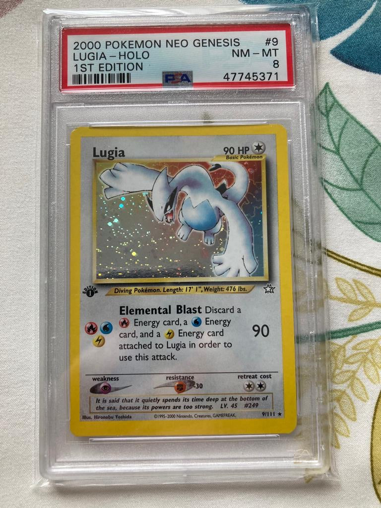 Lugia Neo Genesis First Edition PSA 8